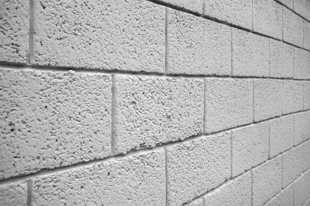 White brick block wall